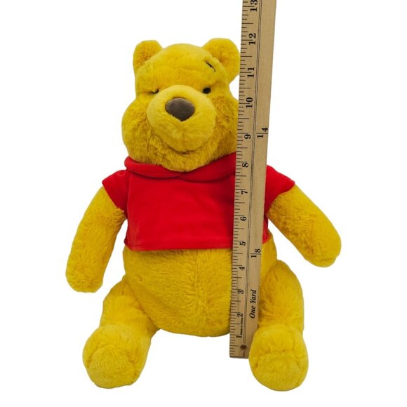 Disney Store Winnie The Pooh Plush 15" Stuffed Toy Soft Teddy Bear Red Shirt - Picture 12 of 12